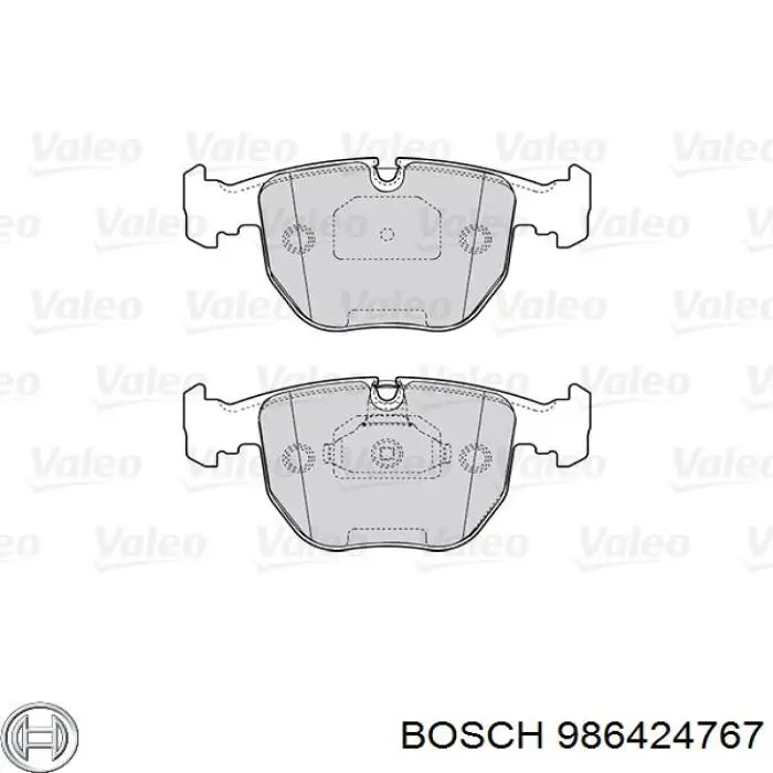 Передние тормозные колодки 986424767 Bosch
