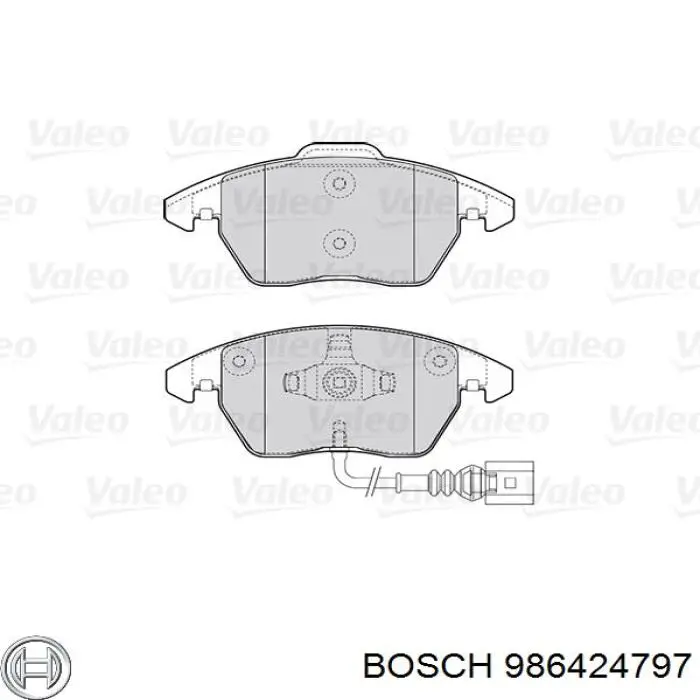 986424797 Bosch Колодки передние