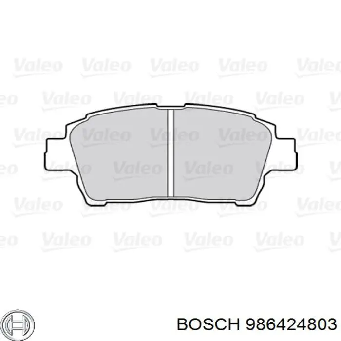 Передние тормозные колодки 986424803 Bosch