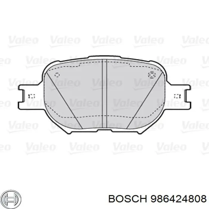 Купить 986424808 Bosch Колодки тормозные