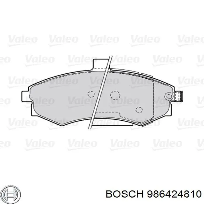 Передние тормозные колодки 986424810 Bosch