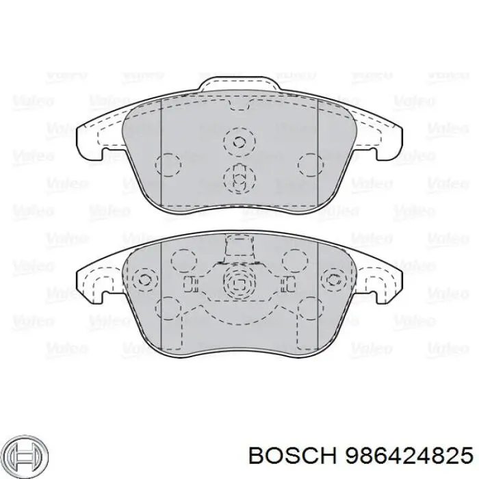 986424825 Bosch Колодки передние