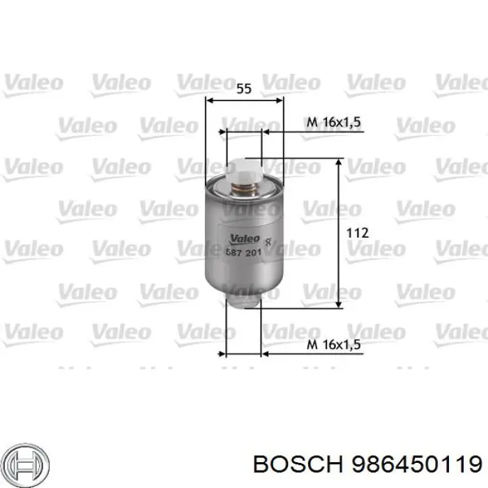 Топливный фильтр 986450119 Bosch