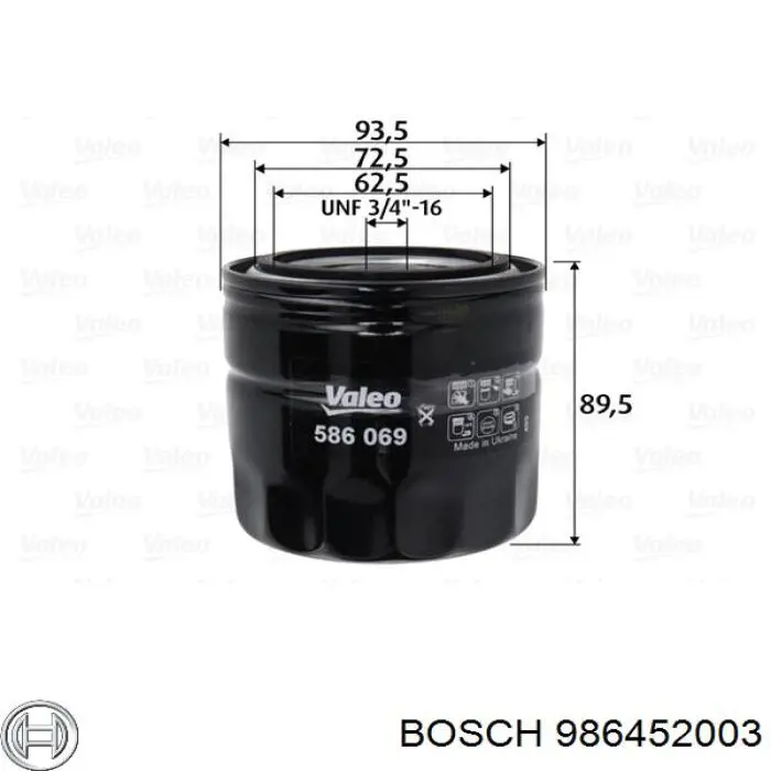 986452003 Bosch масляный фильтр