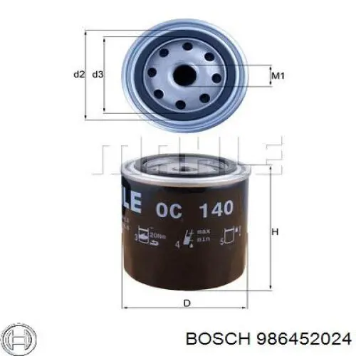 Фильтр очистки масла центробежный Bosch 986452024 цена, от 5.90 USD