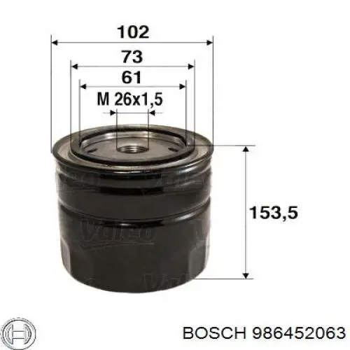 986452063 Bosch масляный фильтр