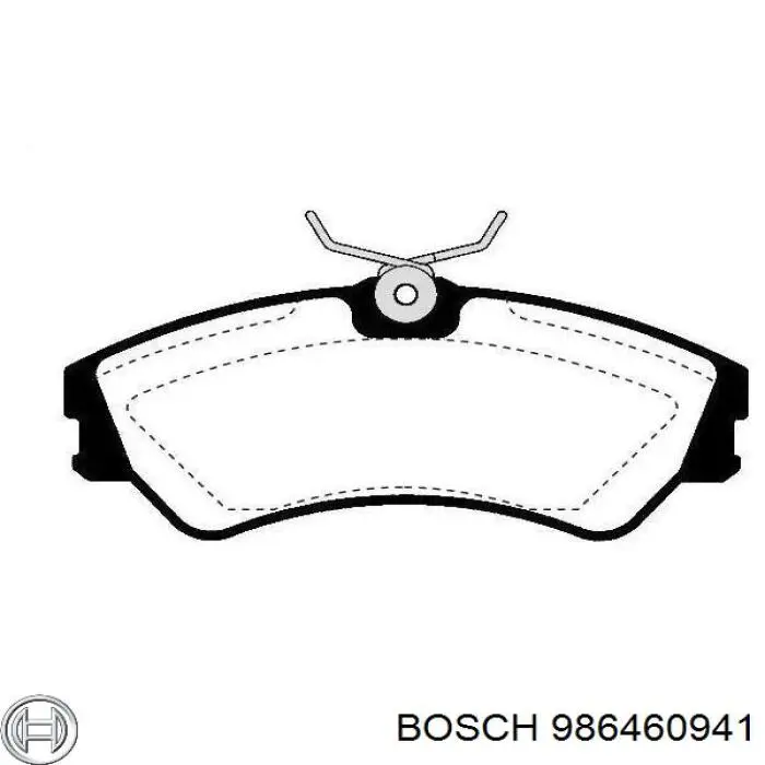 Передние тормозные колодки 986460941 Bosch