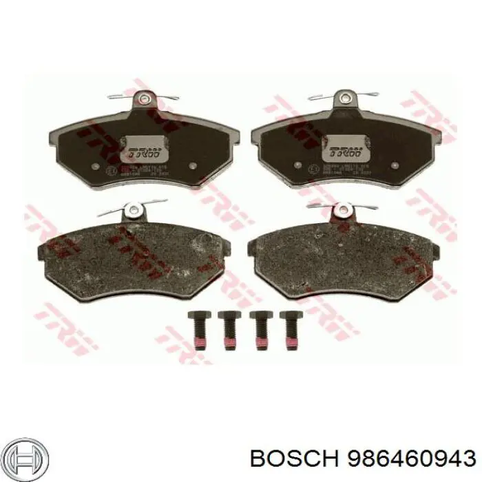 Передние тормозные колодки 986460943 Bosch
