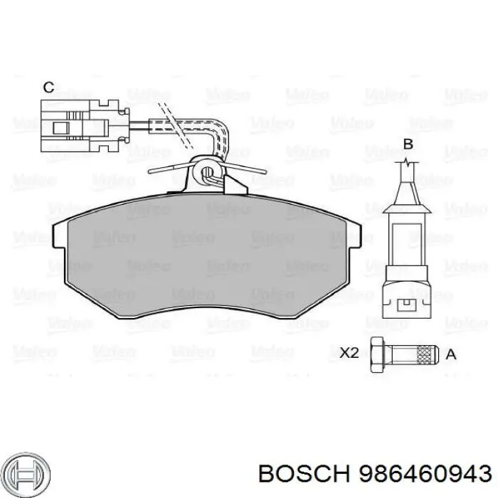 Колодки Bosch 986460943 цена, от 22.04 USD
