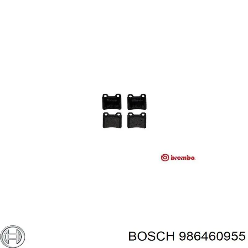 Задние тормозные колодки 986460955 Bosch