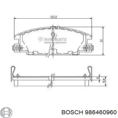Купить 986460960 Bosch Колодки тормозные