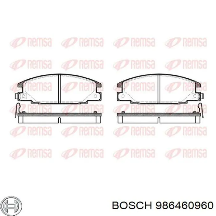 986460960 Bosch Колодки передние