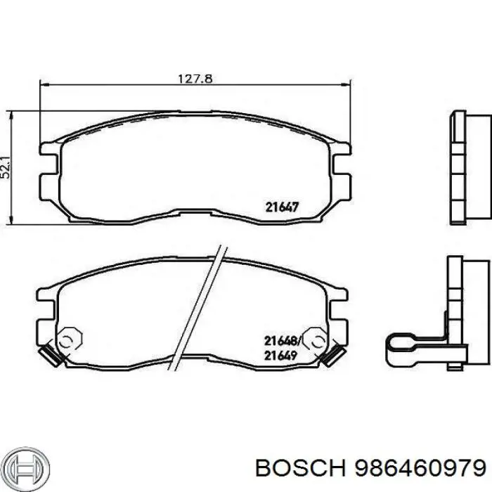 Передние тормозные колодки 986460979 Bosch