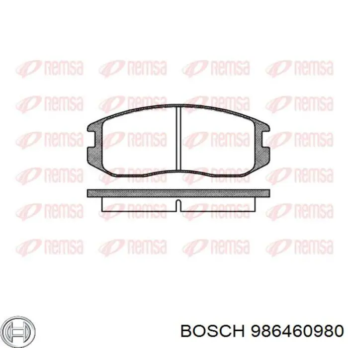 986460980 Bosch колодки тормозные передние дисковые