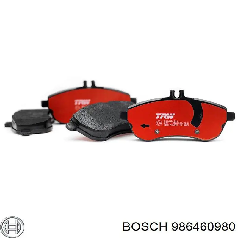 Передние тормозные колодки 986460980 Bosch