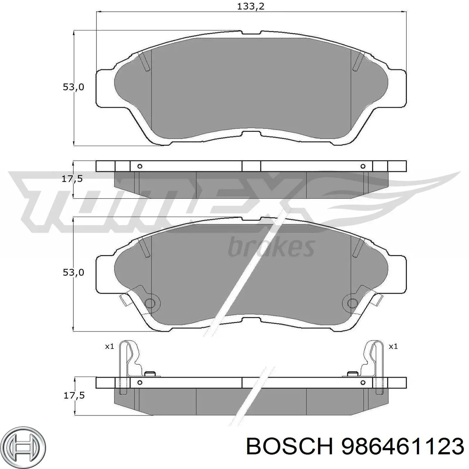Колодки Bosch 986461123 цена, от 18.22 USD