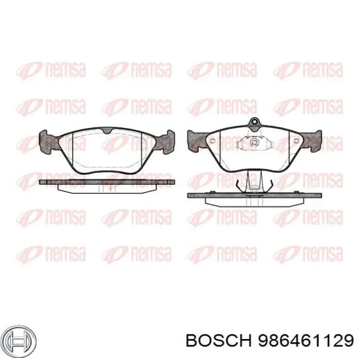 Передние тормозные колодки 986461129 Bosch