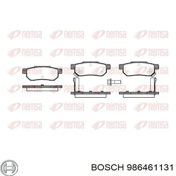 Купить 986461131 Bosch Колодки тормозные задние, дисковые