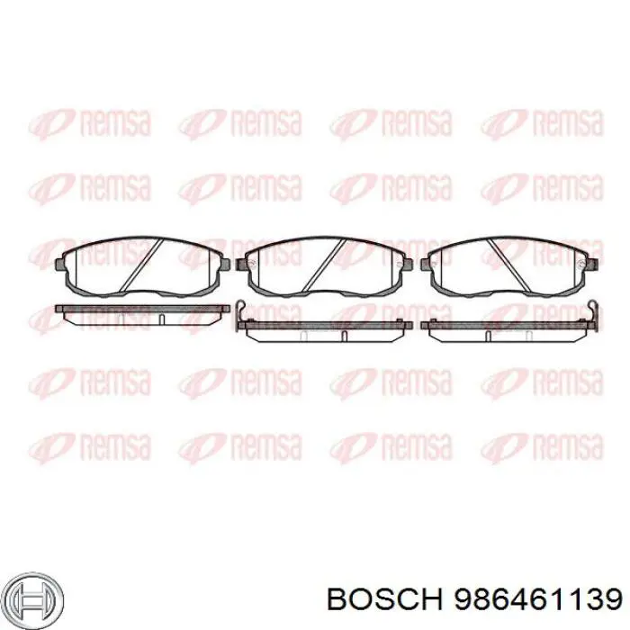 Передние тормозные колодки 986461139 Bosch