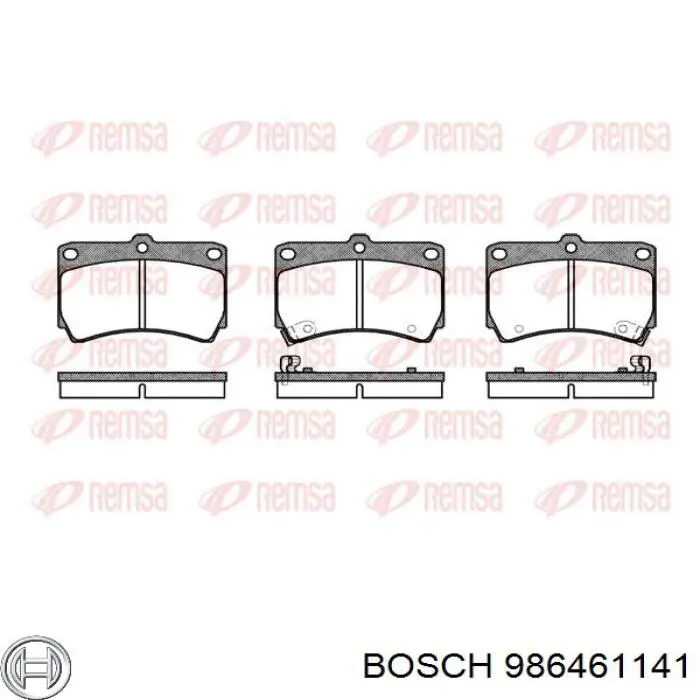 Sapatas do freio dianteiras de disco 986461141 Bosch
