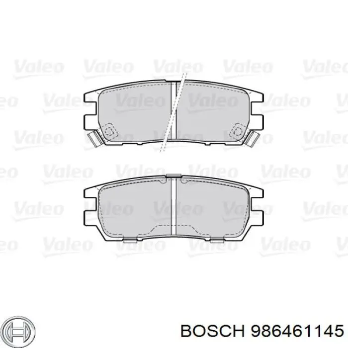 Купить 986461145 Bosch Колодки тормозные задние, дисковые