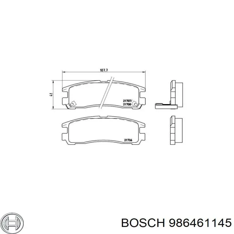 Задние дисковые колодки Bosch 986461145
