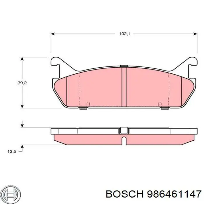 986461147 Bosch колодки тормозные передние дисковые
