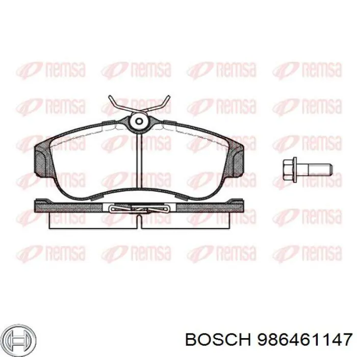 Pastillas de freno delanteras 986461147 Bosch