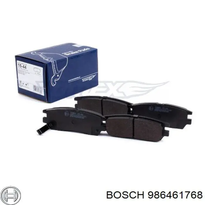 Купить 986461768 Bosch Колодки тормозные задние, дисковые