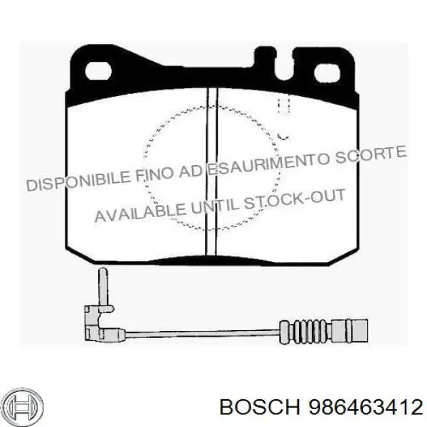 Купить 986463412 Bosch Колодки тормозные