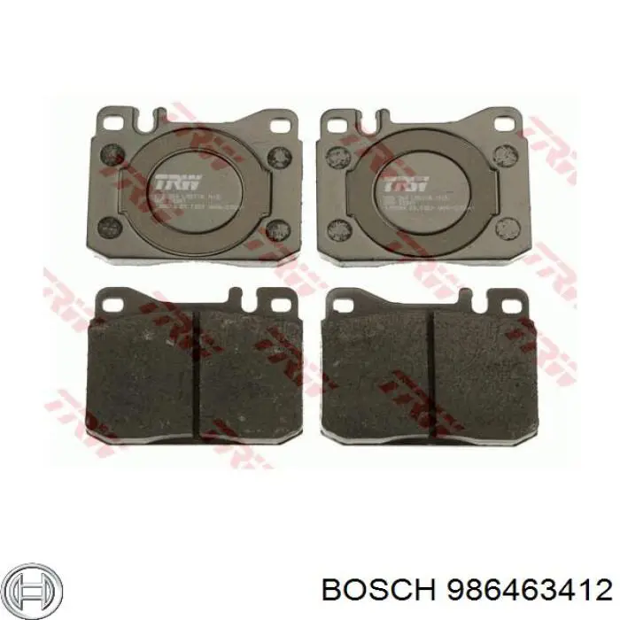 Передние тормозные колодки 986463412 Bosch