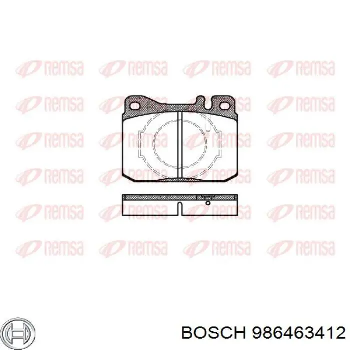 986463412 Bosch Колодки передние