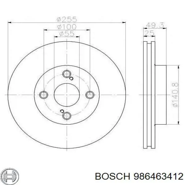 Колодки Bosch 986463412 цена, от 21.00 USD