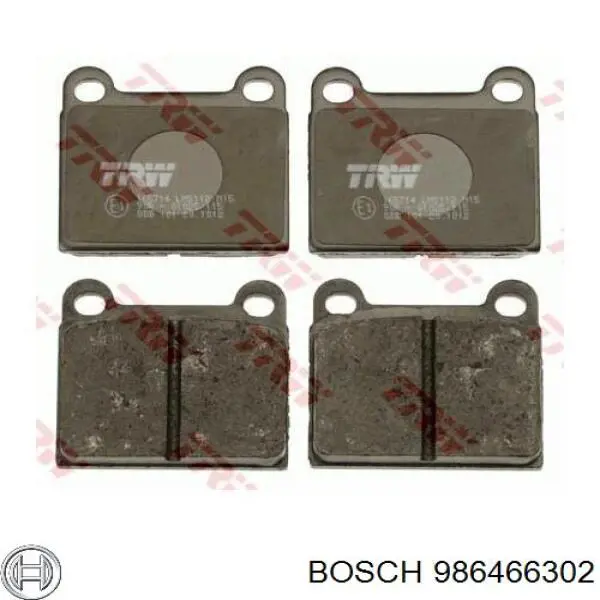 Задние тормозные колодки 986466302 Bosch