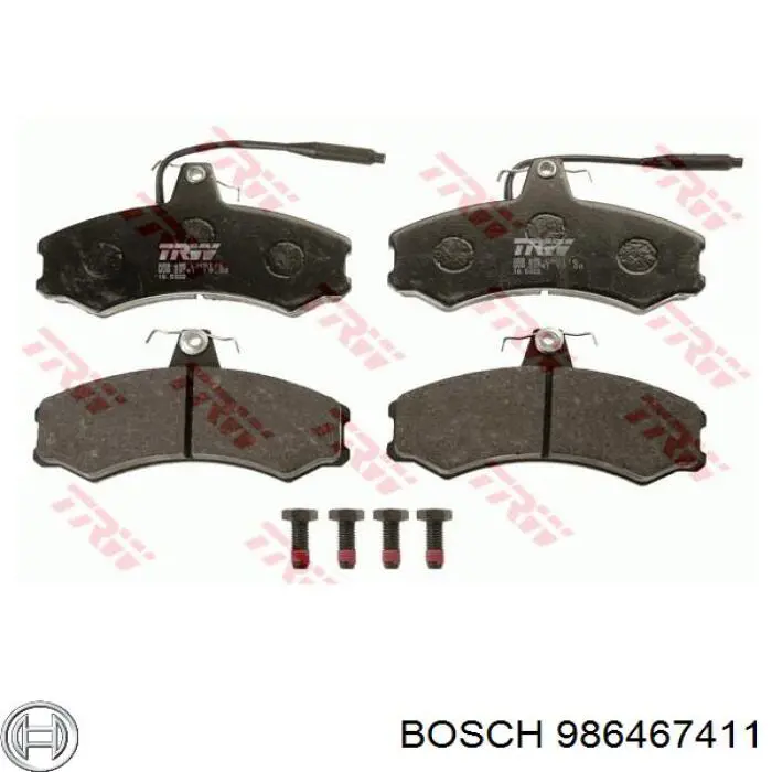 986467411 Bosch Колодки передние
