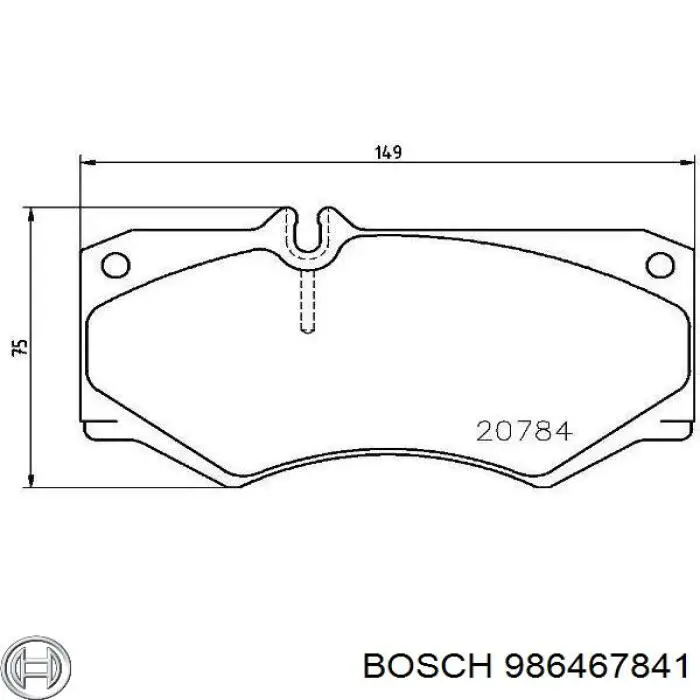 986467841 Bosch колодки тормозные передние дисковые