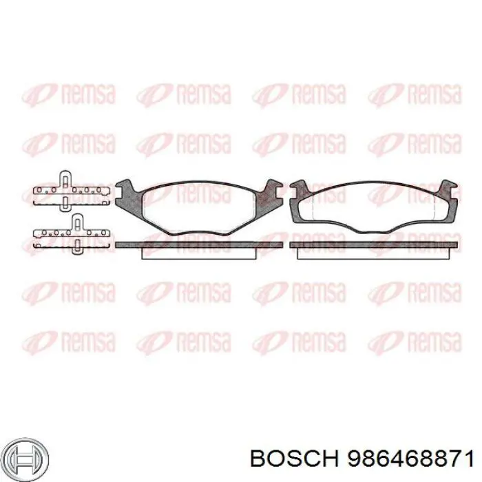 Колодки гальмівні передні, дискові 986468871 Bosch