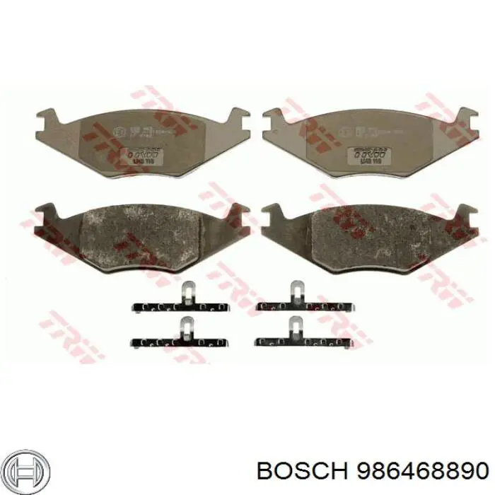 Передние тормозные колодки 986468890 Bosch