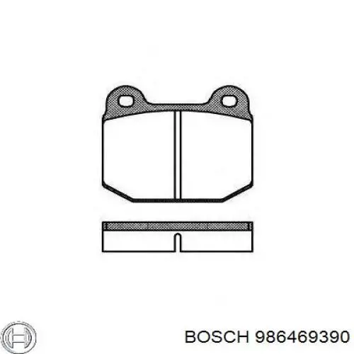 Передние тормозные колодки 986469390 Bosch