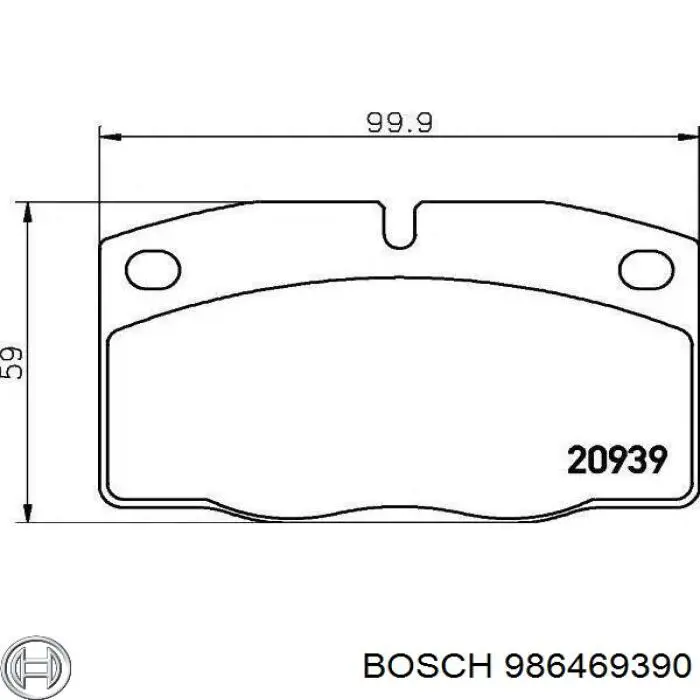Колодки Bosch 986469390 цена, от 9.66 USD