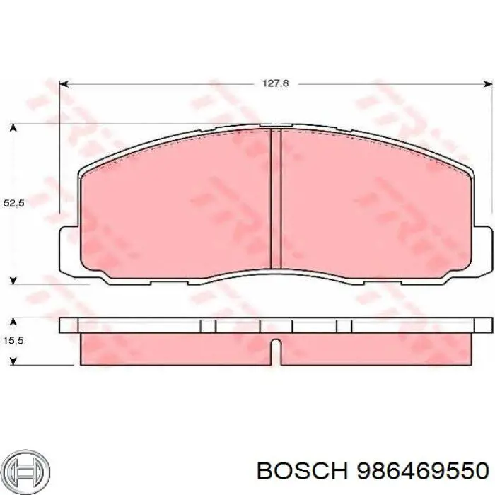 986469550 Bosch Колодки передние