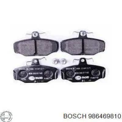 Задние тормозные колодки 986469810 Bosch