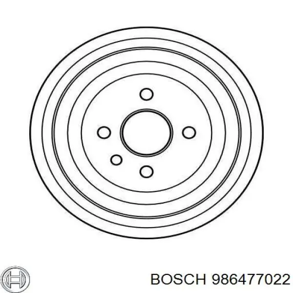 Тормозной барабан 986477022 Bosch