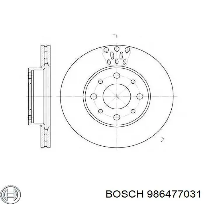 986477031 Bosch барабан тормозной задний