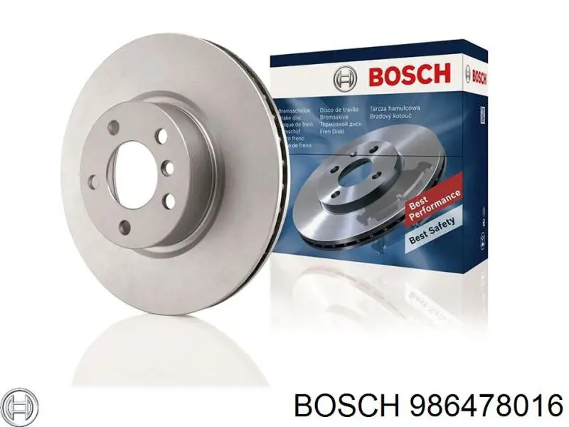 Передние тормозные диски 986478016 Bosch