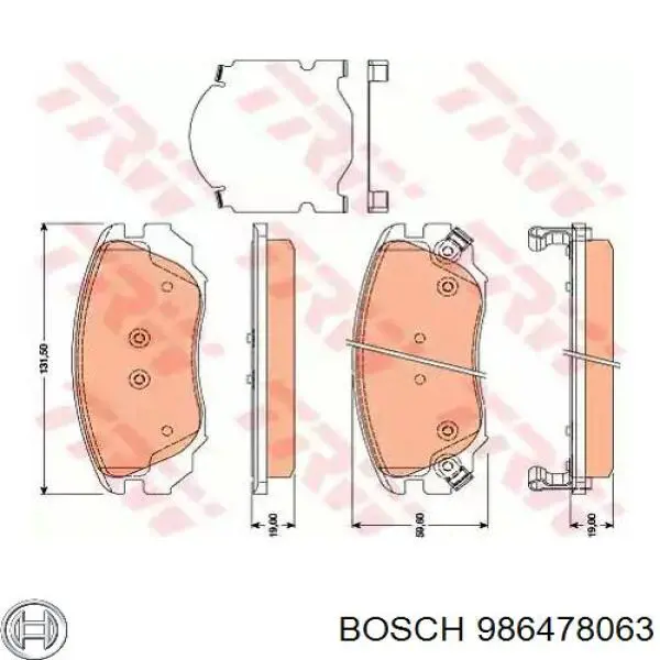 Тормоз дисковый передний Bosch 986478063 цена, от 17.98 USD
