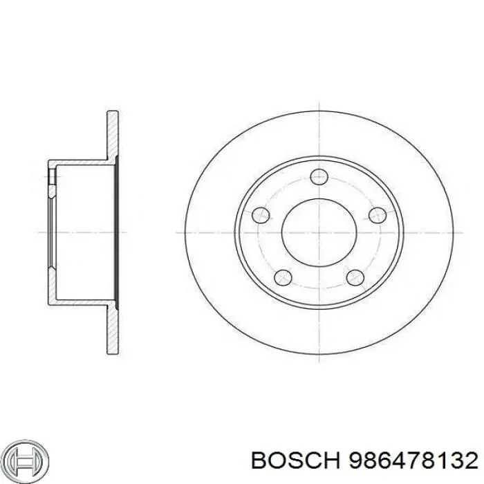 Задний дисковый тормоз Bosch 986478132