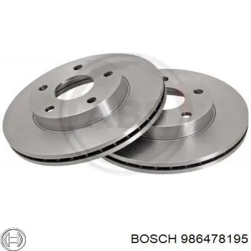 Передние тормозные диски 986478195 Bosch