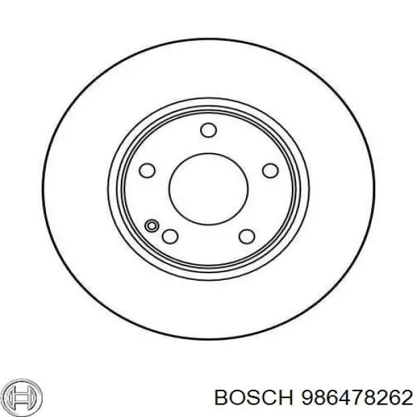 Передние тормозные диски 986478262 Bosch