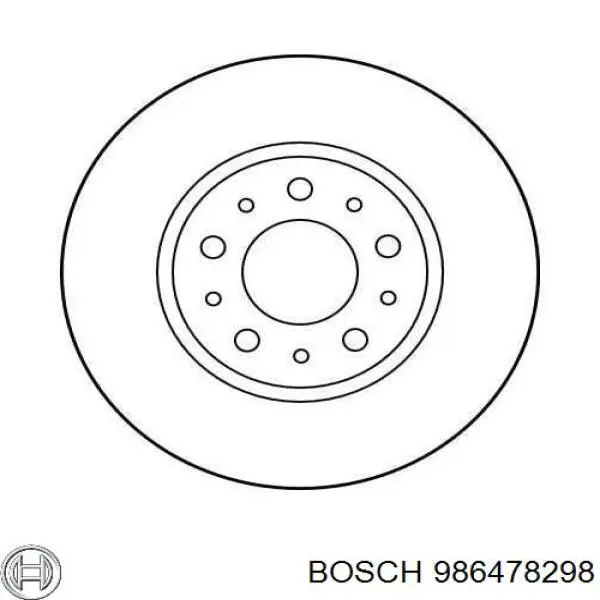 986478298 Bosch диск тормозной передний